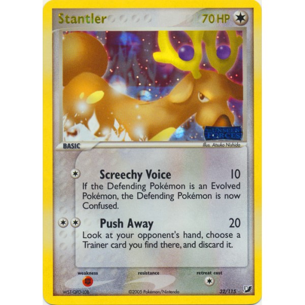 EX Unseen Forces - 32/115 - Stantler (rare reverse holo)