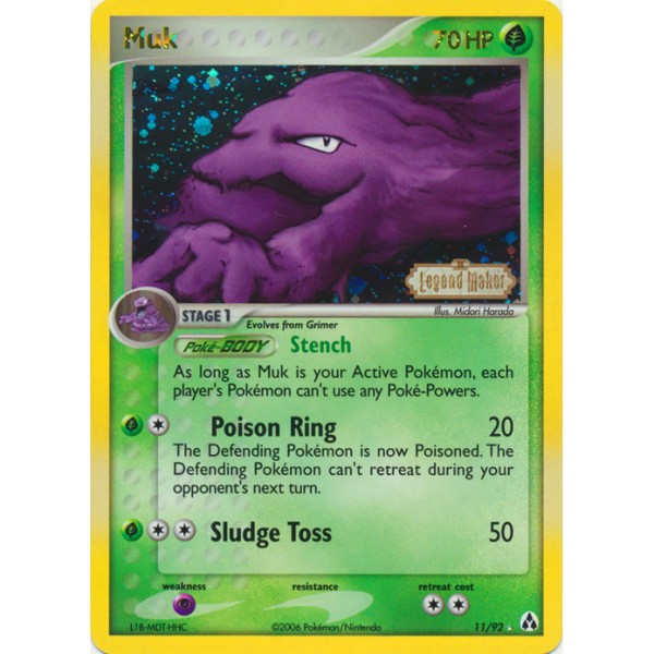 EX Legend Maker - 11/92 - Muk (rare reverse holo)