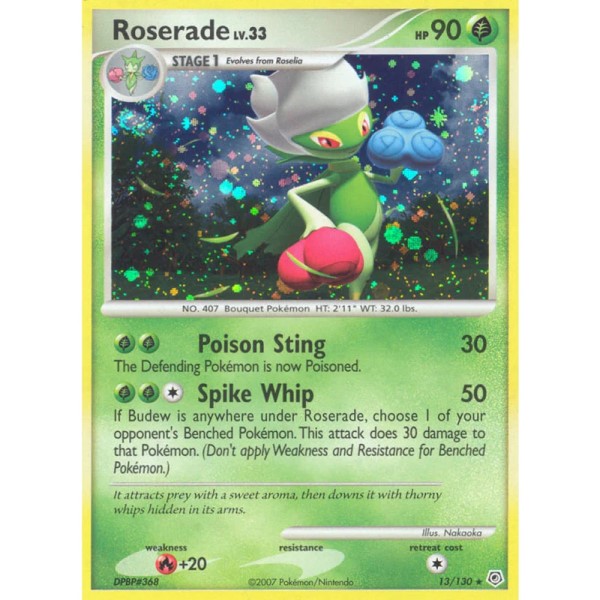 Diamond Pearl Base - 13/130 - Roserade (rare holo)