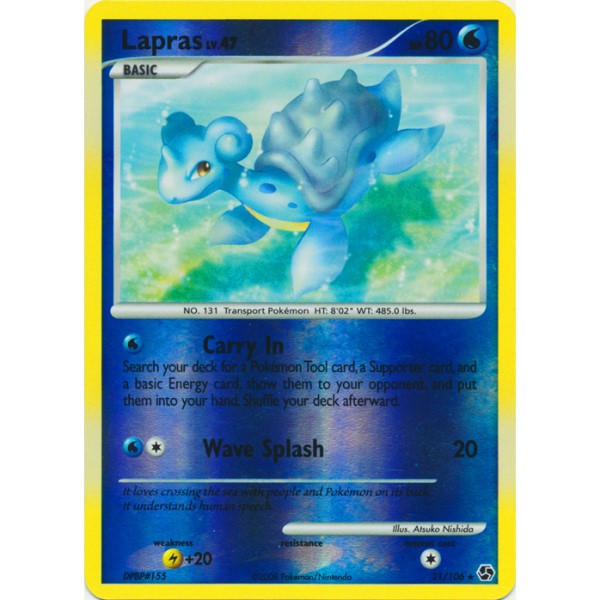 Great Encounters - 21/106 - Lapras (rare reverse holo)