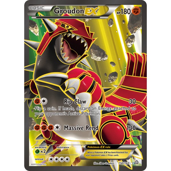 Primal Clash - 150/160 - Groundon EX (ultra rare)