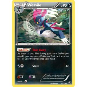 Steam Siege - 61/114 - Weavile (rare)