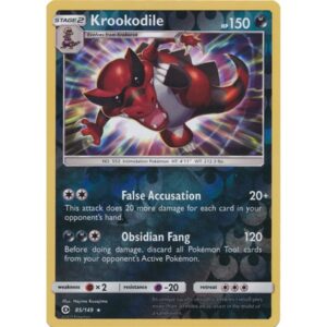 Sun Moon - 85/149 - Krookodile (rare reverse holo)