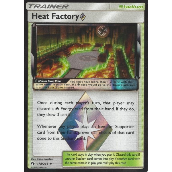 Lost Thunder - 178/214 - Trainer Heat Factory Prism Star