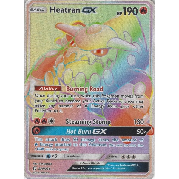 Unified Minds - 238/236 - Heatran GX (rainbow rare)