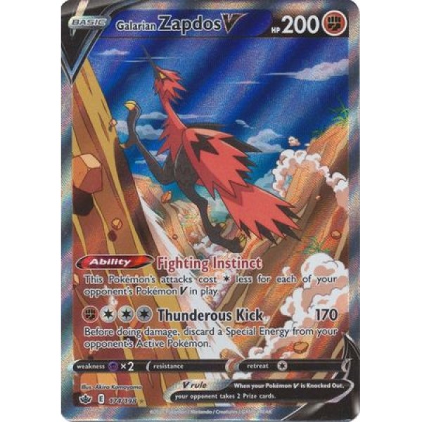 Chilling Reign - 174/198 - Galarian Zapdos V (special illustration rare)