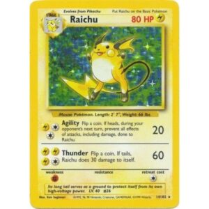 Base Set - 14/102 - Raichu (rare holo)
