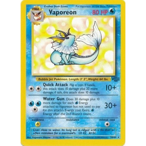Jungle - 28/64 - Vaporeon (rare)