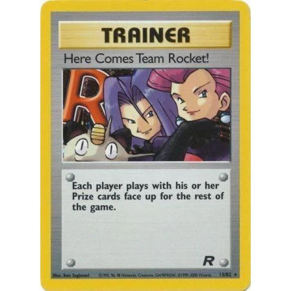 Team Rocket - 15/82 - Trainer Here Comes Team Rocket (rare holo)
