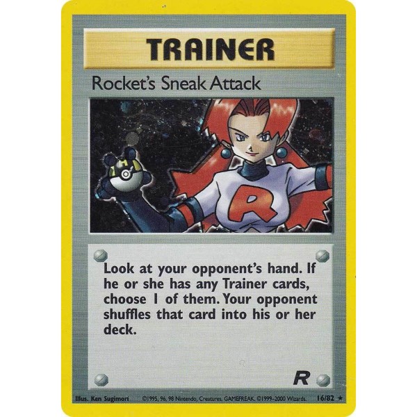 Team Rocket - 16/82 - Trainer Rocket's Sneak Attack (rare holo)