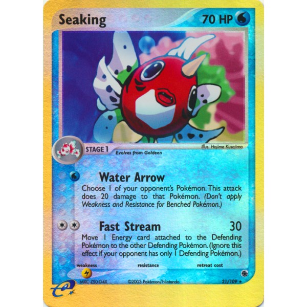 EX Ruby Sapphire - 21/109 - Seaking (rare reverse holo)