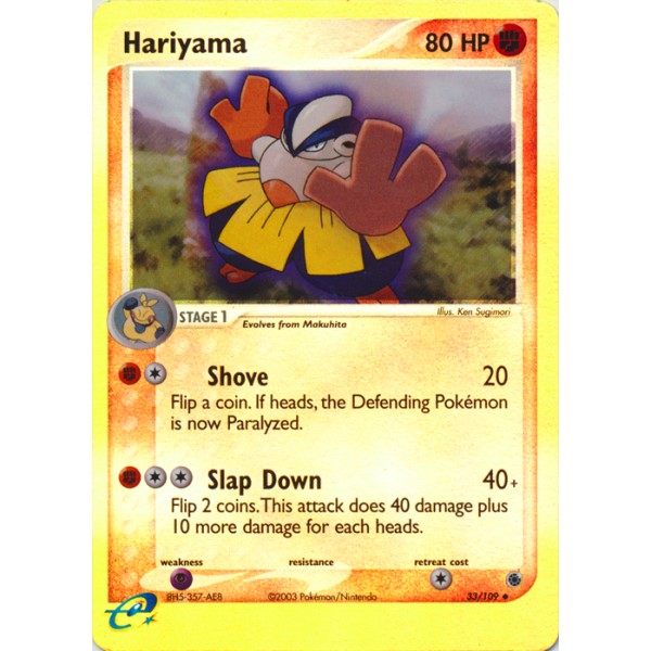 EX Ruby Sapphire - 33/109 - Hariyama (reverse holo)