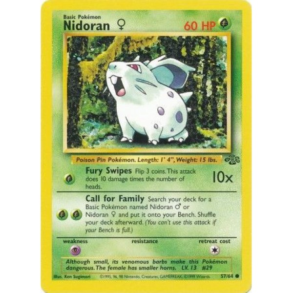 Jungle - 57/64 - Nidoran (NL) – 1e Edition