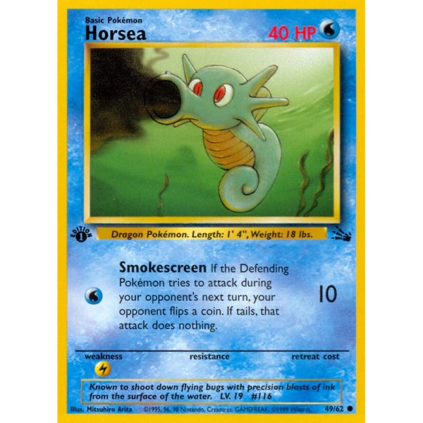 Fossil - 49/62 - Horsea - 1e Edition