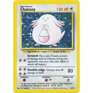Base Set - 3/102 - Chansey (NL) (rare holo) 1e Edition