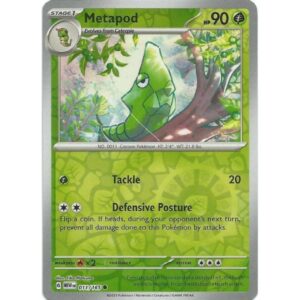 Pokemon 151 - 011/165 - Metapod (reverse holo)
