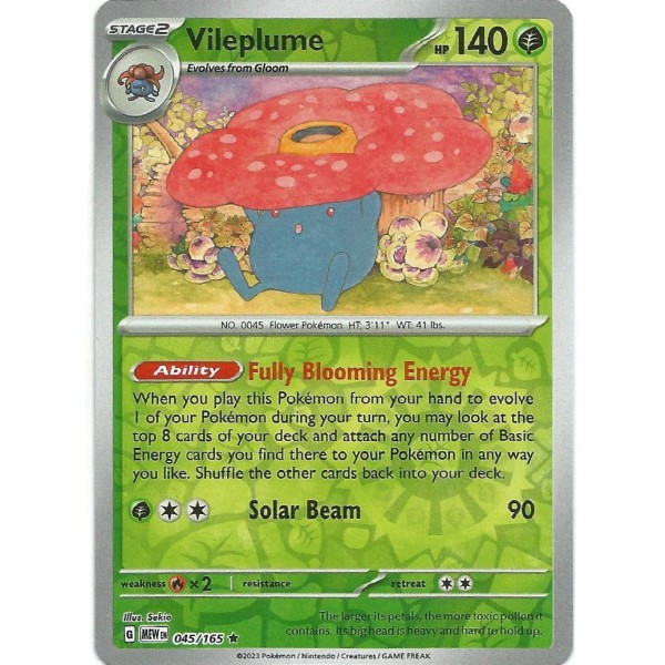 Pokemon 151 - 045/165 - Vileplume (reverse holo)