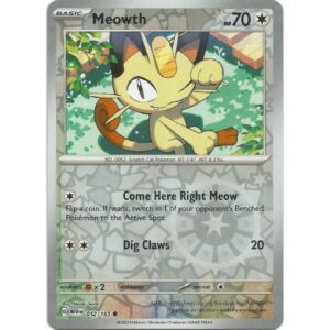 Pokemon 151 - 052/165 - Meowth (reverse holo)