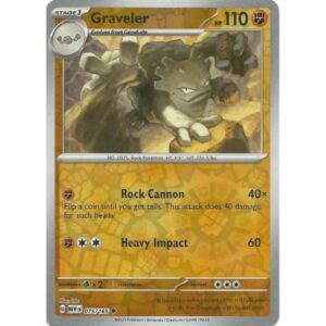 Pokemon 151 - 075/165 - Graveler (reverse holo)