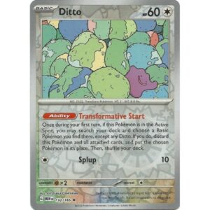 Pokemon 151 - 132/165 - Ditto (rare reverse holo)
