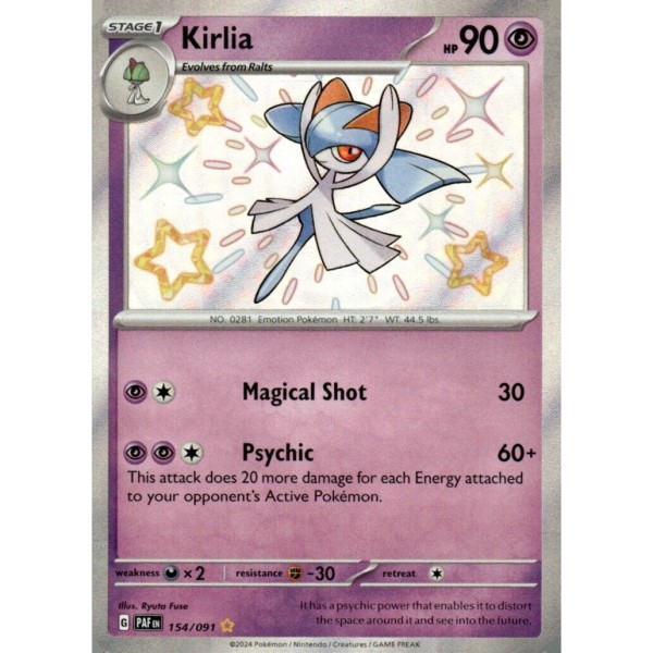 Paldean Fates - 154/091 - Kirlia (shiny rare)