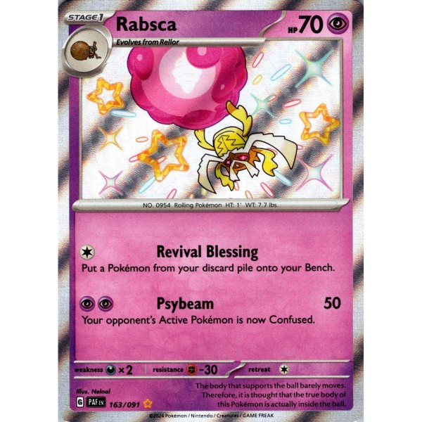 Paldean Fates - 163/091 - Rabsca (shiny rare)