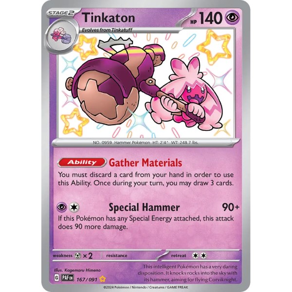 Paldean Fates - 167/091 - Tinkaton (shiny rare)