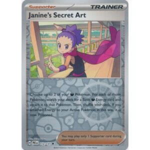 Prismatic Evolutions - 112/131 - Trainer Janine’s Secret Art (reverse holo)