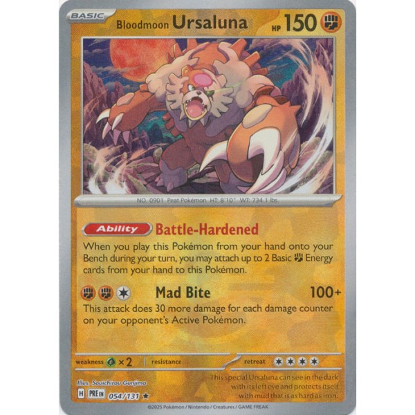 Prismatic Evolutions - 054/131 - Bloodmoon Ursaluna (Poke Ball Foil)