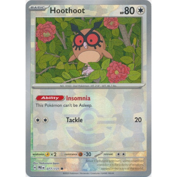 Prismatic Evolutions - 077/131 - Hoothoot (Poke Ball Foil)