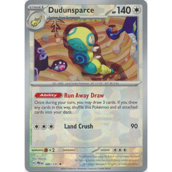 Prismatic Evolutions - 080/131 - Dudunsparce (Poke Ball Foil)