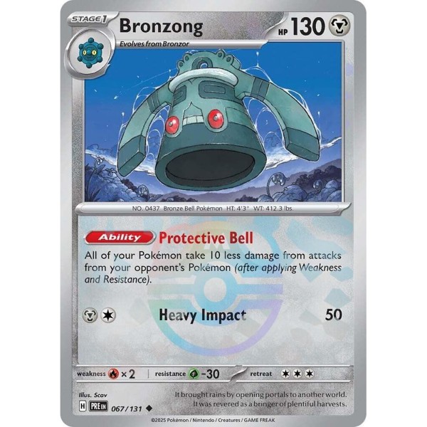 Prismatic Evolutions - 067/131 - Bronzong (Master Ball Foil)