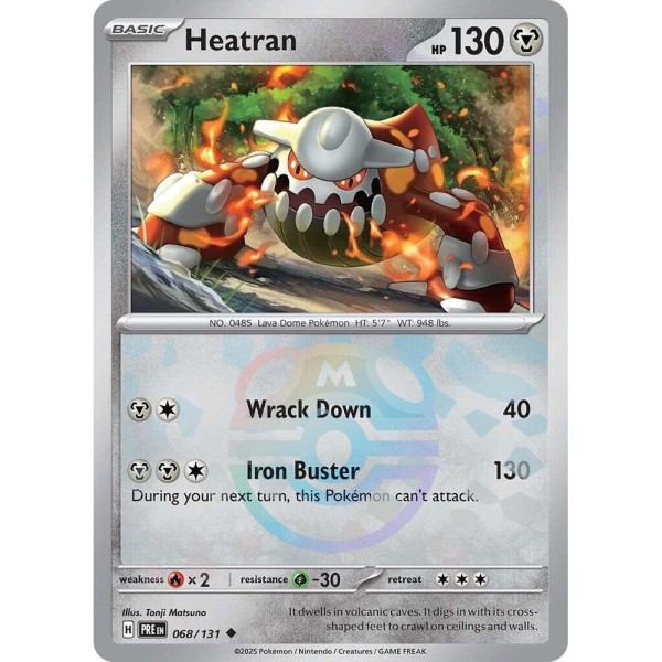Prismatic Evolutions - 068/131 - Heatran (Master Ball Foil)