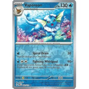 Prismatic Evolutions  - 022/131 - Vaporeon (rare reverse holo)