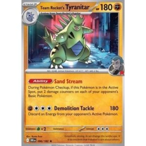 Destined Rivals - 096/182 - Team Rocket's Tyranitar (rare holo)