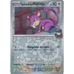 Destined Rivals - 147/182 - Team Rocket's Rattata (reverse holo)