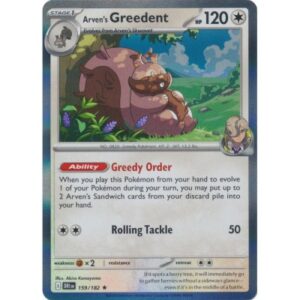 Destined Rivals - 159/182 - Arven's Greedent (rare holo)