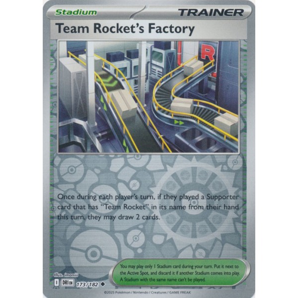 Destined Rivals - 173/182 - Team Rocket's Factory (reverse holo)