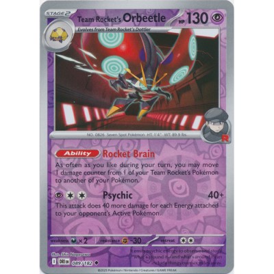 Destined Rivals - 089/182 - Team Rocket's Orbeetle (reverse holo)