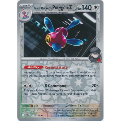 Destined Rivals - 155/182 - Team Rocket's Porygon-Z (reverse holo)