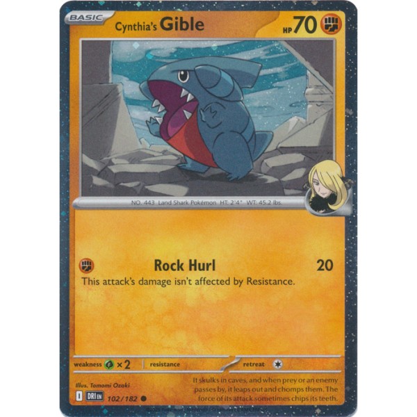 Destined Rivals - 102/182 - Cynthia's Gible (holo)