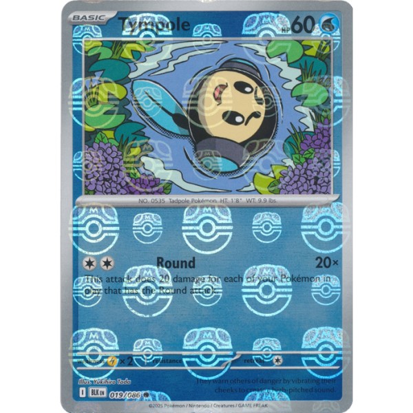 Black Bolt - 019/086 - Tympole (master ball reverse holo)