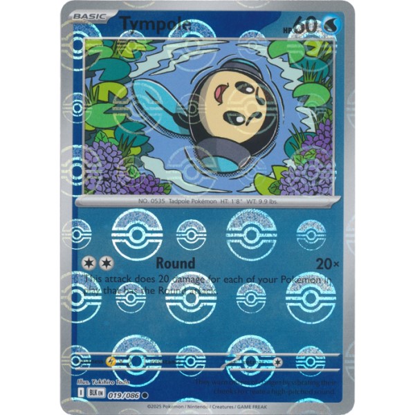 Black Bolt - 019/086 - Tympole (poke ball reverse holo)