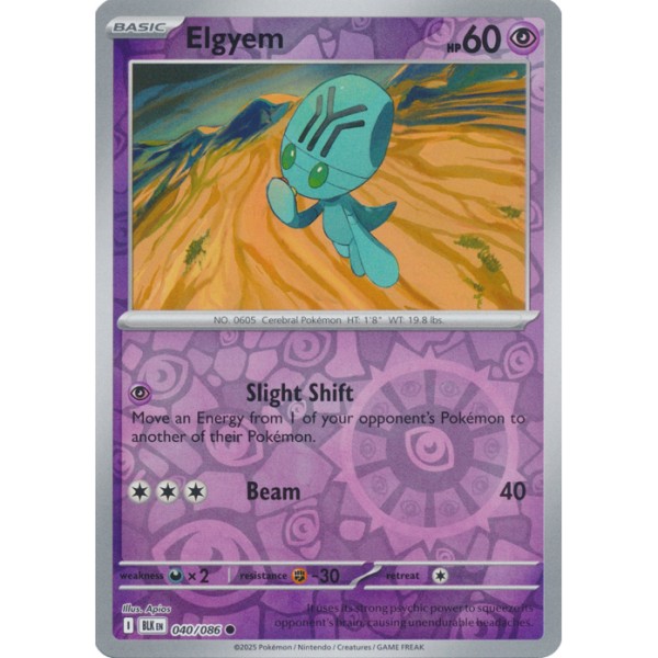 Black Bolt - 040/086 - Elgyem (reverse holo)