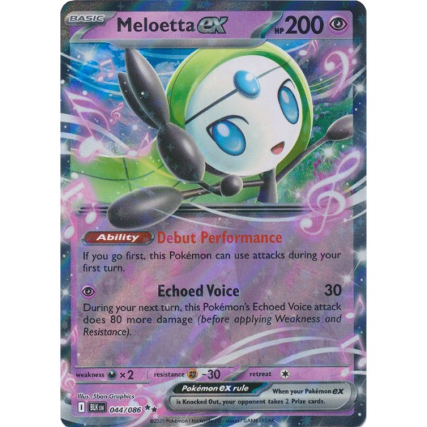 Black Bolt - 044/086 - Meloetta EX (double rare)