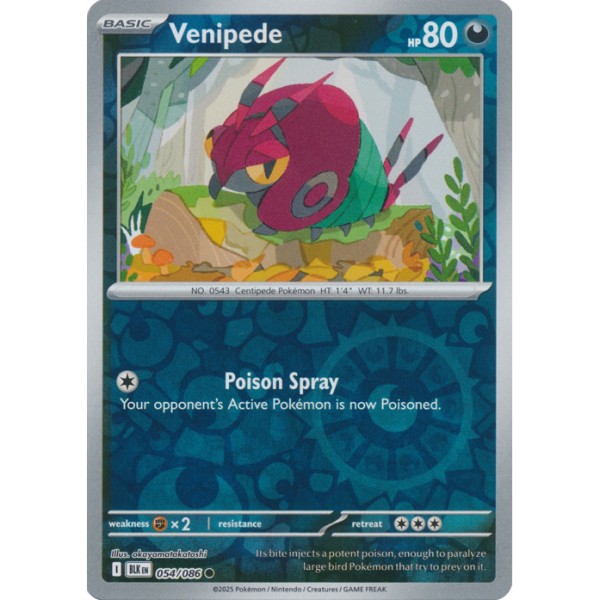 Black Bolt - 054/086 - Venipede (reverse holo)