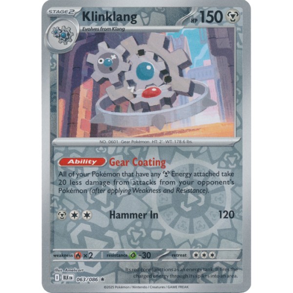 Black Bolt - 063/086 - Klinklang (rare reverse holo)