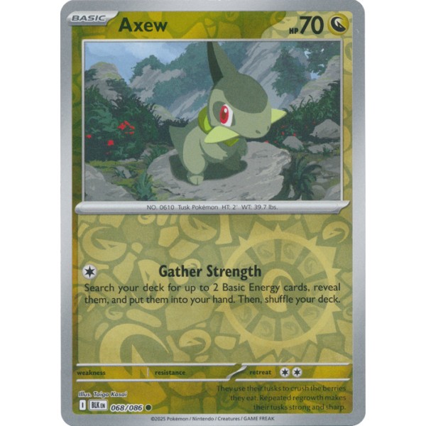 Black Bolt - 068/086 - Axew (reverse holo)