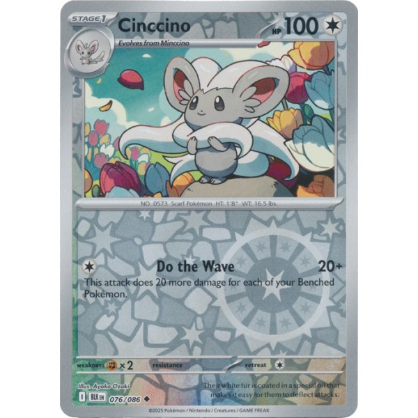 Black Bolt - 076/086 - Cinccino (reverse holo)