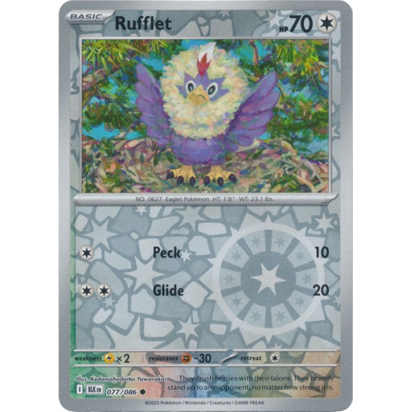 Black Bolt - 077/086 - Rufflet (reverse holo)